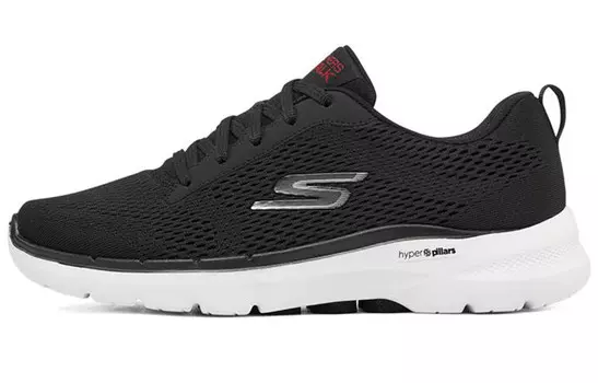 Go Walk 6 Кроссовки для мужчин с низким верхом, черные/белые Skechers