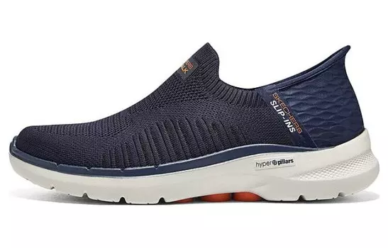 Go Walk 6 Кроссовки для мужчин с низким верхом, черные/белые Skechers