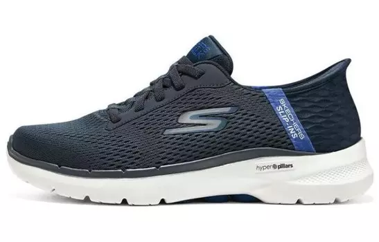 Go Walk 6 Кроссовки для мужчин с низким верхом, синие/белые Skechers