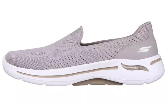 Go Walk Arch Fit Кроссовки женские с низким верхом цвета серо-коричневый Skechers