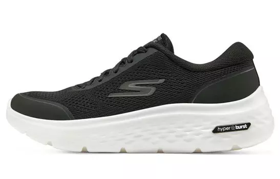 Go Walk Hyper Burst Кроссовки для жизни мужские с низким верхом, черные/белые Skechers