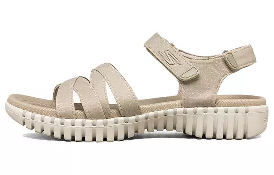 GO WALK Series Пляжные сандалии женские серо-коричневые Skechers