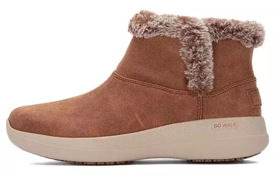 GO WALK Series зимние ботинки женские среднего размера коричневые Skechers