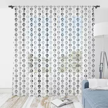Гобелен с цветком ABAKUHAUS, «Невинные темные цветы», Illustraiton, упрощенный повторяющийся принт, шелковистая атласная настенная ткань для гостиной, спальни, 274 x 274 см, бледно-серый и темно-серый, мультиколор