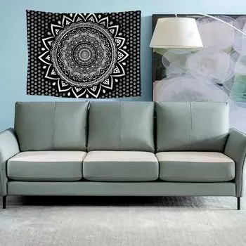 Гобелен с мандалой, эстетический гобелен в стиле бохо, настенный подвесной богемный настенный художественный декор в стиле хиппи для спальни, гостиной, общежития, пляжное полотенце, фотофон (200 см x 150 см, цвет 32) CANDeal