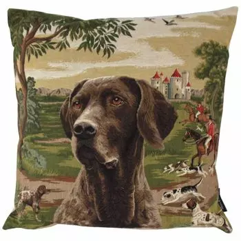 Гобеленовая подушка Mars & More Охотничья собака Немецкая короткошерстная легавая ок. 45x45 см | ММ-ЕВКШЙЛ