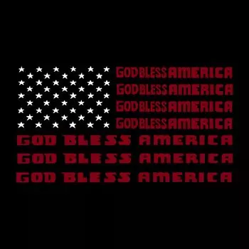 God Bless America — мужская футболка премиум-класса с рисунком Word Art LA Pop Art