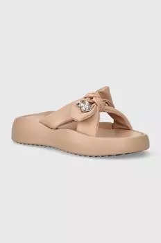 GOE кожаные шлепанцы Goe, бежевый