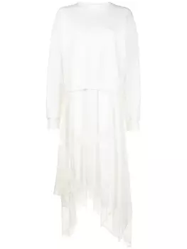 Goen.J платье с кружевными вставками, белый