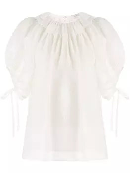Goen.J топ с пышными рукавами, белый