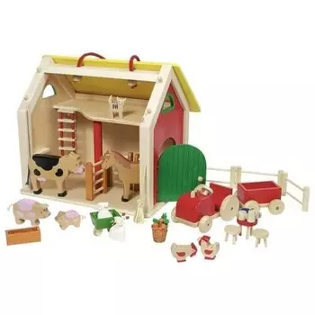 Гоки, деревянный кукольный домик на ферме. Goki