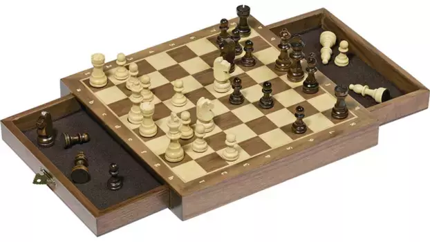 Goki Набор магнитных шахмат с выдвижными ящиками