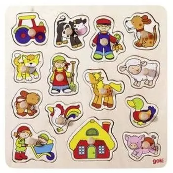 Гоки, пазл с ручками Ферма Goki