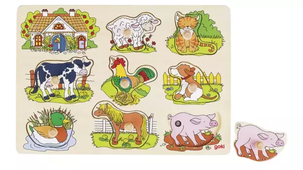 Goki Звуковая головоломка farm со звуками животных,