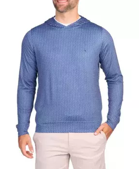 Гольф-ти Принтованная Производительная Толстовка с Капюшоном Tailorbyrd, синий