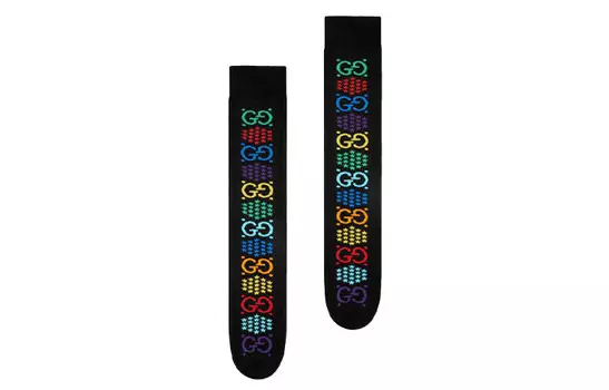 Гольфы Gucci с принтом, черный