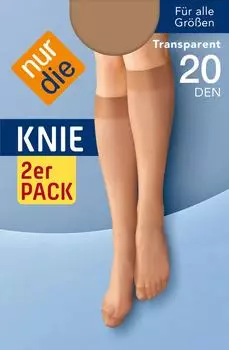 Гольфы прозрачные миндалевидные один размер 20 DEN 2 шт. nur die