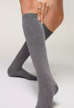 Гольфы RIBBED Calzedonia, цвет Grigio Medio Melange