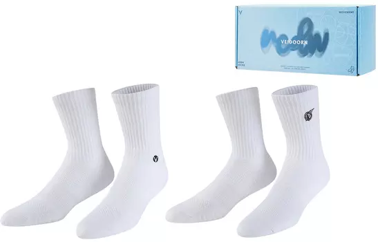 Гольфы унисекс, 2 пары VEIDOORN, 2 Pack (Lightning Pink+Lightning Blue)