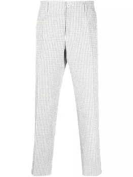 Golden Goose брюки в клетку гингем, белый