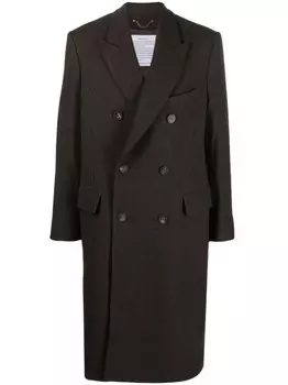 Golden Goose двубортное пальто из вирджинской шерсти, зеленый