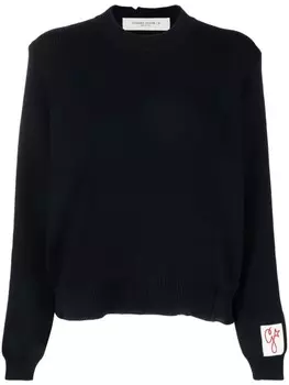 Golden Goose джемпер с длинными рукавами и эффектом потертости, синий