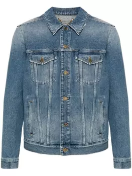 Golden Goose джинсовая куртка с эффектом потертости, синий