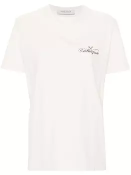 Golden Goose футболка из хлопка с логотипом, белый