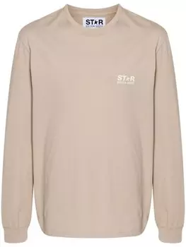 Golden Goose футболка с логотипом, нейтральный цвет