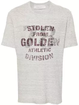 Golden Goose футболка с логотипом, серый