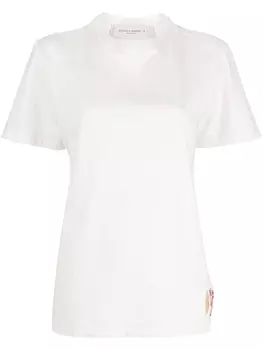 Golden Goose футболка с нашивкой-логотипом, белый