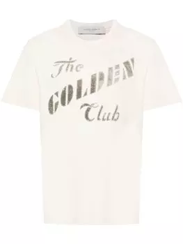 Golden Goose футболка с принтом, нейтральный цвет