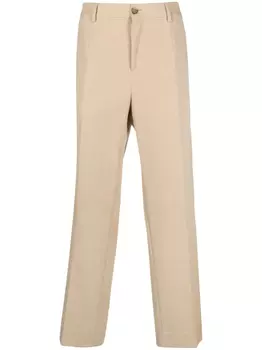 Golden Goose габардиновые брюки с завышенной талией, нейтральный