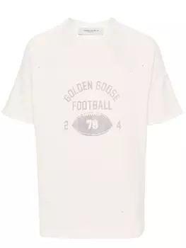 Golden Goose хлопковая футболка, белый