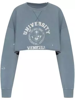 Golden Goose хлопковая толстовка с логотипом, синий