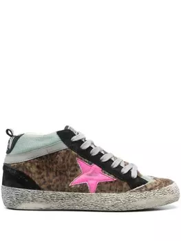 Golden Goose кеды Mid Star Double Quarter, коричневый