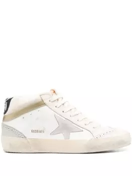 Golden Goose кеды Mid-Star с эффектом потертости, белый