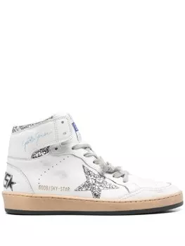 Golden Goose кеды с блестками, белый