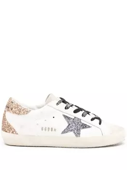 Golden Goose кеды Super-Star с блестками, белый