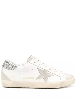 Golden Goose кеды Super-Star с блестками, белый