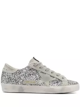 Golden Goose кеды Super-Star с блестками, серебристый