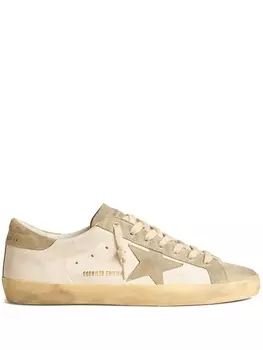 Golden Goose кеды Super Star со вставками, нейтральный цвет