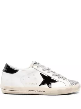 Golden Goose кеды Superstar с блестками, белый