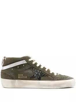 Golden Goose кеды Superstar, зеленый