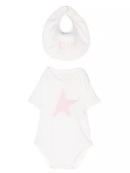 Golden Goose Kids боди с принтом, белый