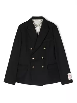 Golden Goose Kids двубортный блейзер, синий