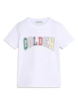 Golden Goose Kids футболка Journey Boy's, белый
