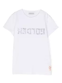 Golden Goose Kids футболка с логотипом, белый