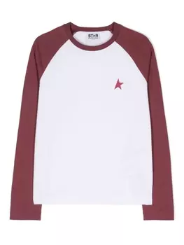 Golden Goose Kids футболка с принтом, белый