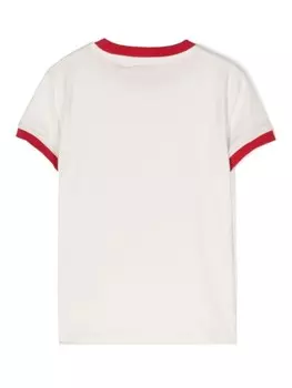 Golden Goose Kids футболка с принтом, белый